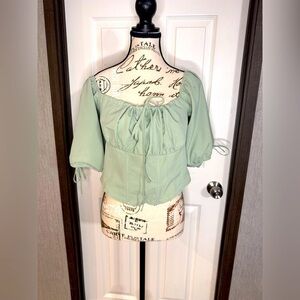 Boohoo Milkmaid Crop Top